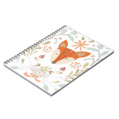 Carnet Ajoutez votre nom | Renard blanc (Côté gauche)