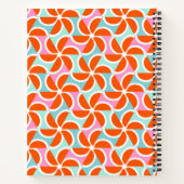 Carnet Ajoutez votre nom | Retro Orange Wedge Motif (Dos)