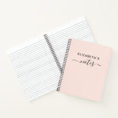 Carnet Ajoutez votre nom | Rose pâle (Intérieur)