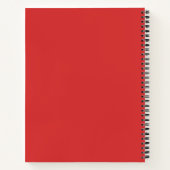 Carnet Ajoutez votre nom | Rouge simple (Dos)