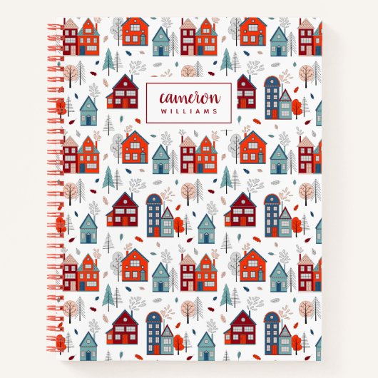 Carnet Ajoutez votre nom | Scandinavian House Folk Art (Devant)