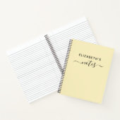 Carnet Ajoutez votre nom | Simple Pastel Jaune (Intérieur)