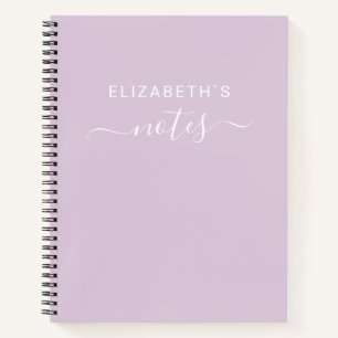 Carnet Ajoutez votre nom   Simple Pastel Purple