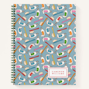 Carnet Ajoutez votre nom   Toothbrosse & dentifrice Motif