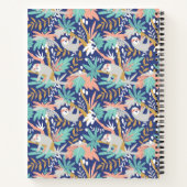 Carnet Ajoutez votre nom | Tropical Blue Sloth Motif (Dos)