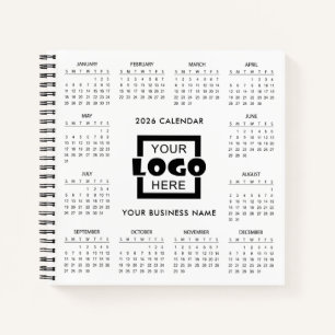 Carnet Ajoutez votre propre logo d'entreprise Calendrier 