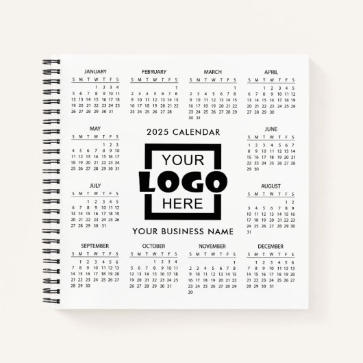 Carnet Ajoutez votre propre logo d'entreprise Calendrier  (Devant)