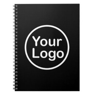 Carnet Ajoutez votre propre logo Fond noir