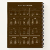 Carnet Ajoutez votre propre sujet et nom avec le calendri (Dos)