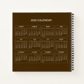 Carnet Ajoutez votre propre sujet et nom avec le calendri (Dos)