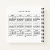 Carnet Ajoutez votre propre sujet et nom avec le calendri (Dos)