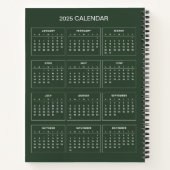 Carnet Ajoutez votre propre sujet et nom avec le calendri (Dos)