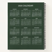Carnet Ajoutez votre propre sujet et nom avec le calendri (Dos)
