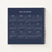 Carnet Ajoutez votre propre sujet et nom avec le calendri (Dos)