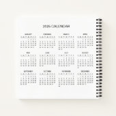 Carnet Ajoutez votre propre sujet et nom avec le calendri (Dos)