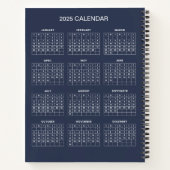 Carnet Ajoutez votre propre sujet et nom avec le calendri (Dos)