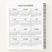 Carnet Ajoutez votre propre sujet et nom avec le calendri (Dos)