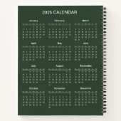 Carnet Ajoutez votre propre sujet et nom avec le calendri (Dos)