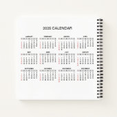 Carnet Ajoutez votre propre sujet et nom avec le calendri (Dos)