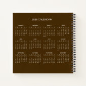 Carnet Ajoutez votre propre sujet et nom avec le calendri (Dos)