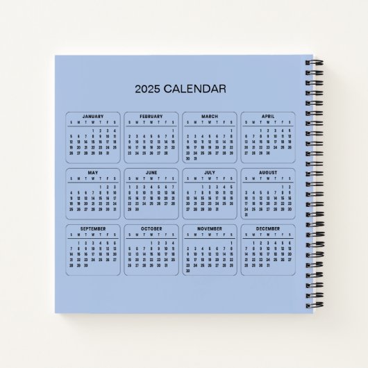 Carnet Ajoutez votre propre sujet et nom avec le calendri (Dos)