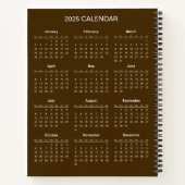 Carnet Ajoutez votre propre sujet et nom avec le calendri (Dos)