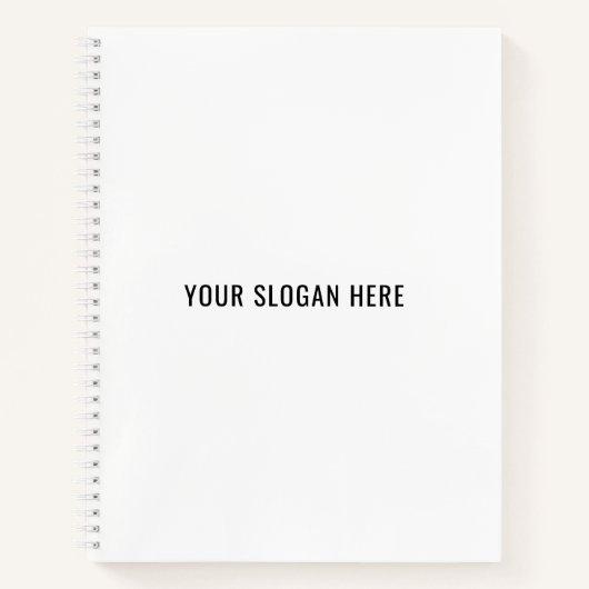 Carnet Ajoutez votre slogan ou votre citation à minimalis (Devant)