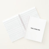 Carnet Ajoutez votre slogan ou votre citation à minimalis (Intérieur)