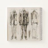 Carnet Ajuster l'esquisse de conception Vintage (Dos)