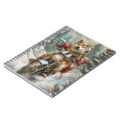 Carnet Akita Chien équitation moto Noël (Côté gauche)
