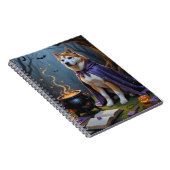 Carnet Akita Chien Whimsical Halloween peinture (Côté Droit)