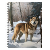 Carnet Akita Laisser Neige Noël (Devant)