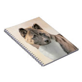 Carnet Akita Peinture - Cute Original Chien Art (Côté Droit)