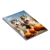 Carnet Alaskan Malamute Chiot Automne Citrouille délice (Côté Droit)