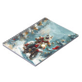 Carnet Alaskan Malamute Dog équitation moto Noël (Côté gauche)