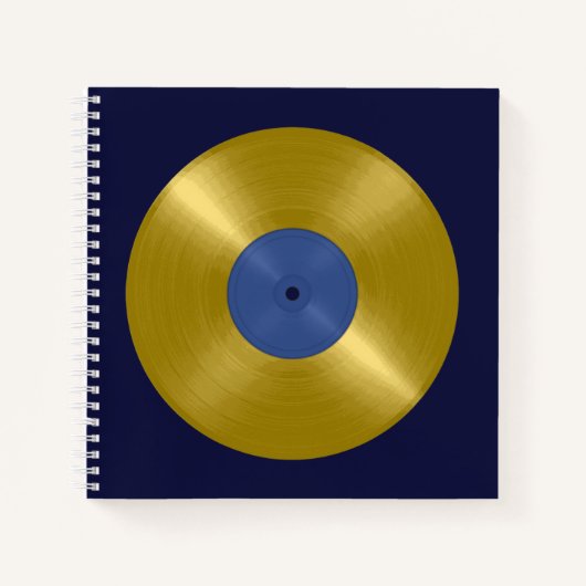 Carnet Album Gold Vinyl Record (Devant)