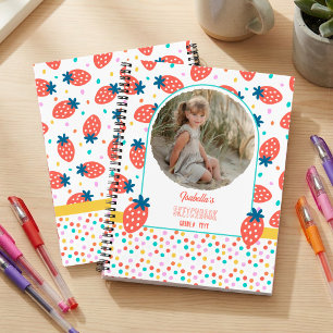 Carnet Album photo personnalisé Fraise & pois