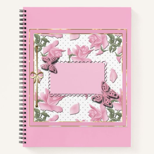 Carnet Album scrapbooking rose (Devant)
