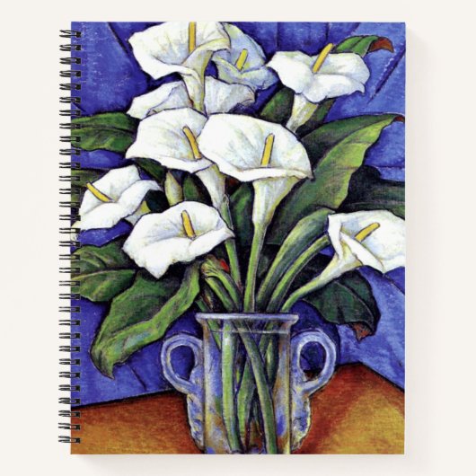 Carnet Alcatraces, peinture florale, (Devant)