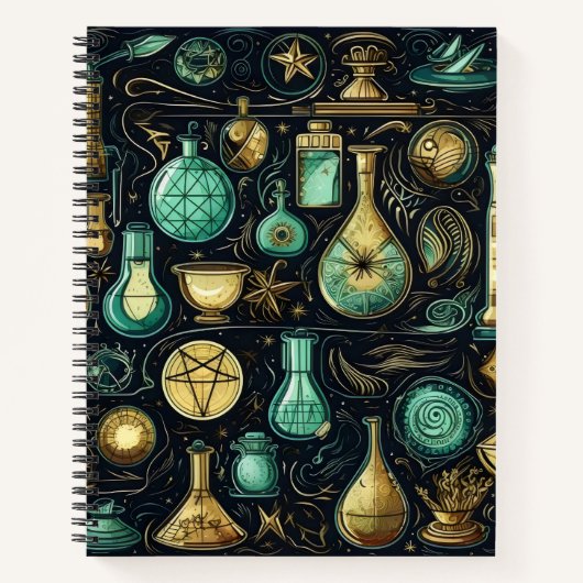 Carnet Alchimie de l'or bleu (Devant)