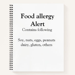 Carnet Alerte d'allergie alimentaire ajouter nom texte él