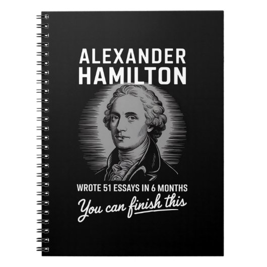 Carnet Alexander Hamilton A Écrit 51 Essais En 6 Mois (Devant)