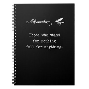 Carnet Alexander Hamilton ceux qui représentent rien