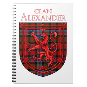 Carnet Alexander Tartan Scottish Plaid Lion Rampant