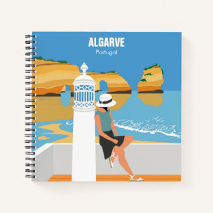 Carnet Algarve plage fille voyage vintage style
