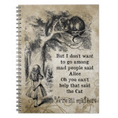 Carnet Alice au pays des merveilles ; Chat de Cheshire (Devant)