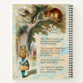 Carnet Alice au pays des merveilles Cheshire Cat Mad (Dos)