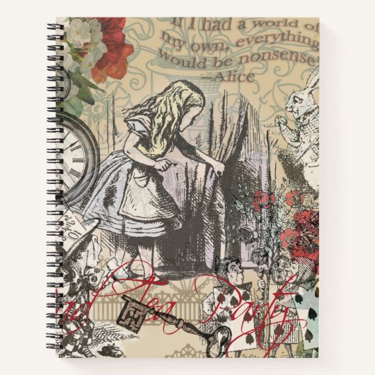 Carnet Alice au pays des merveilles Rideau Art classique (Devant)