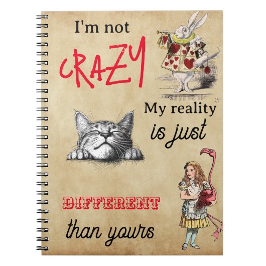 Carnet Alice - Cheshire Chat Je ne suis pas fou (Devant)