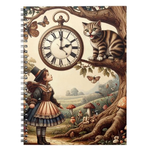 Carnet Alice & Cheshire Chat : Whimsical Wonderland Imagi (Devant)